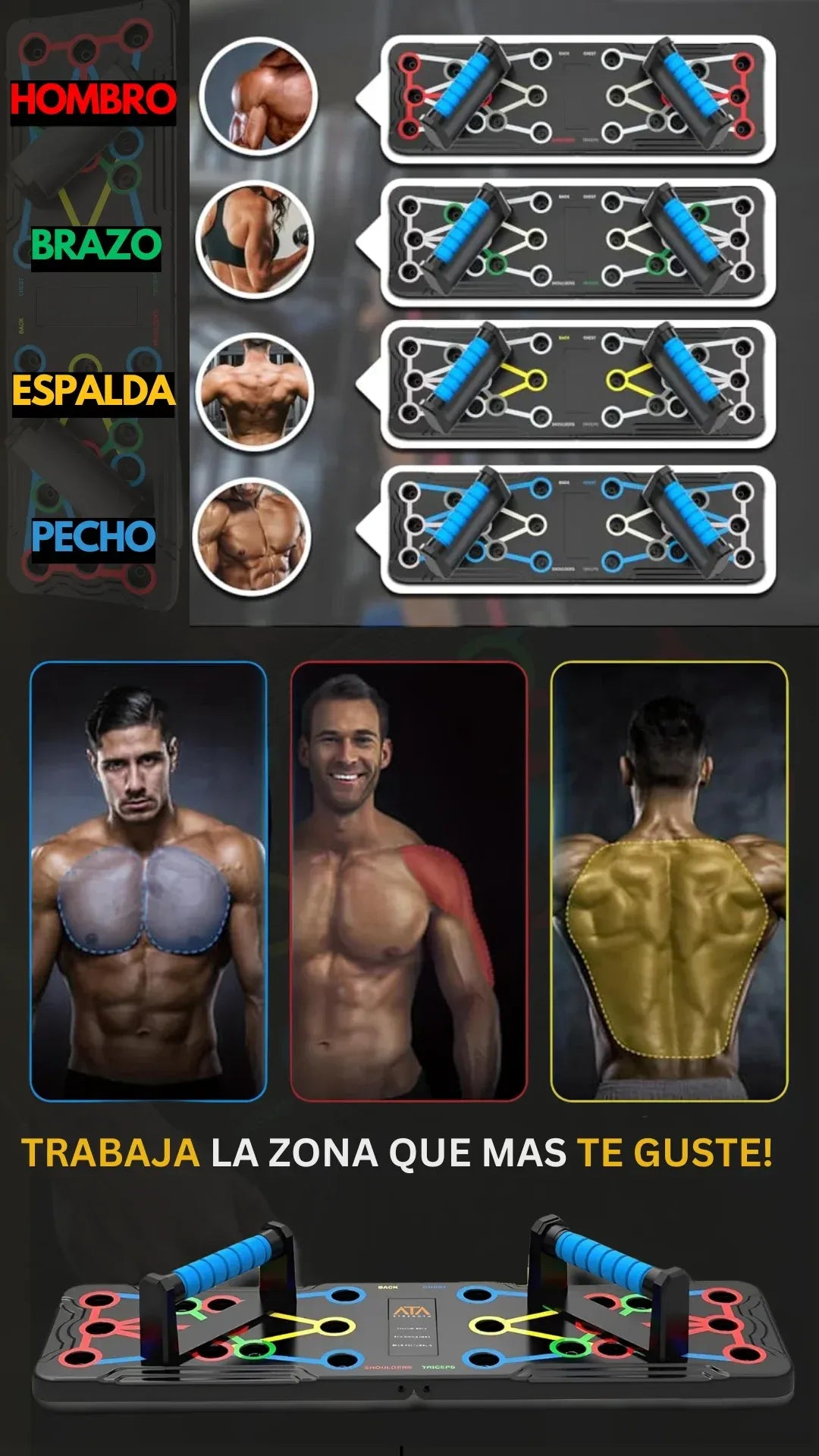 SmartFit Kit – Bandas de Potencia + Masajeador + Tabla Push