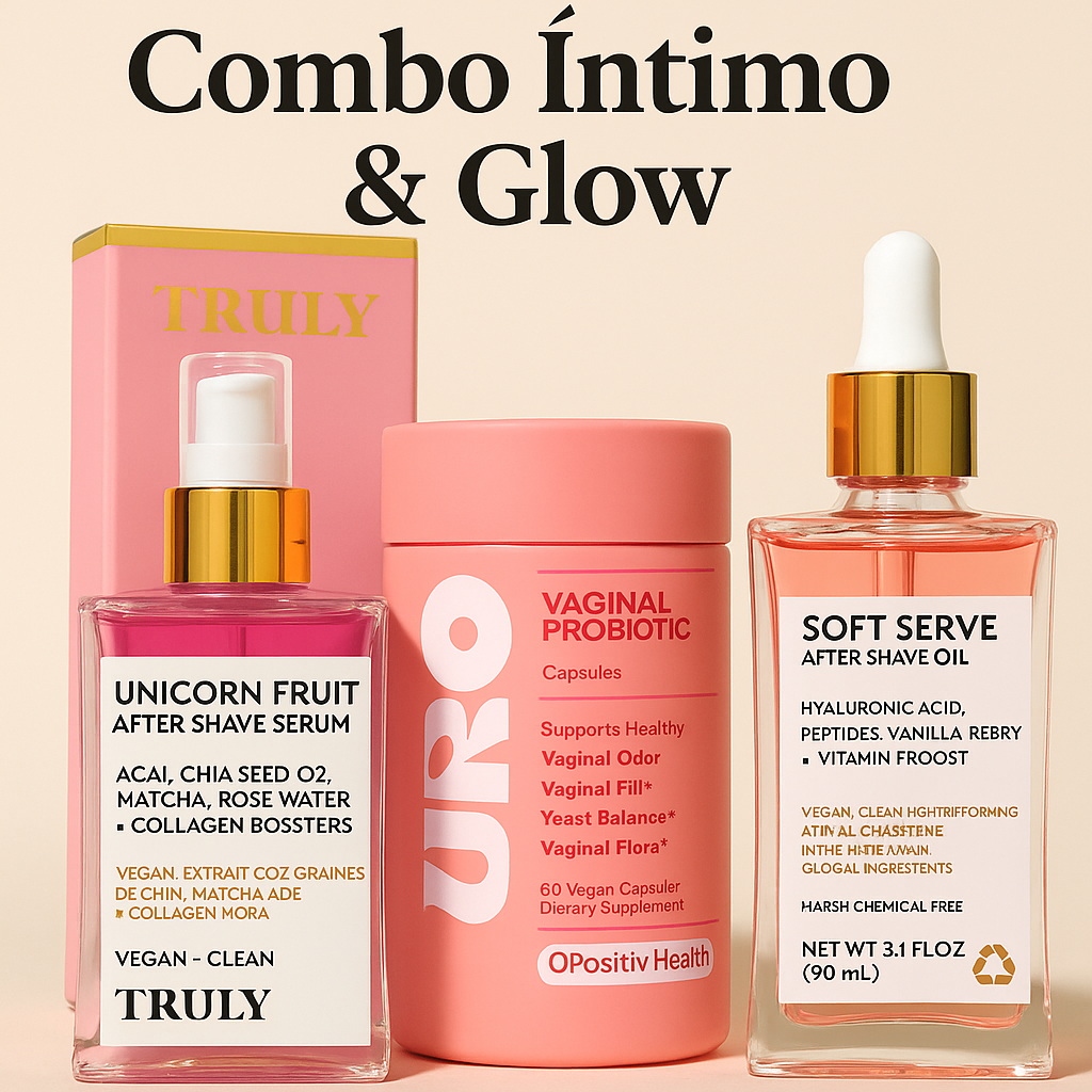 Combo Intimo & Glow: URO + Aceite Truly + Serum Truly