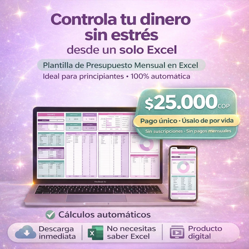 Controla Tu Dinero – Presupuesto Mensual en Excel