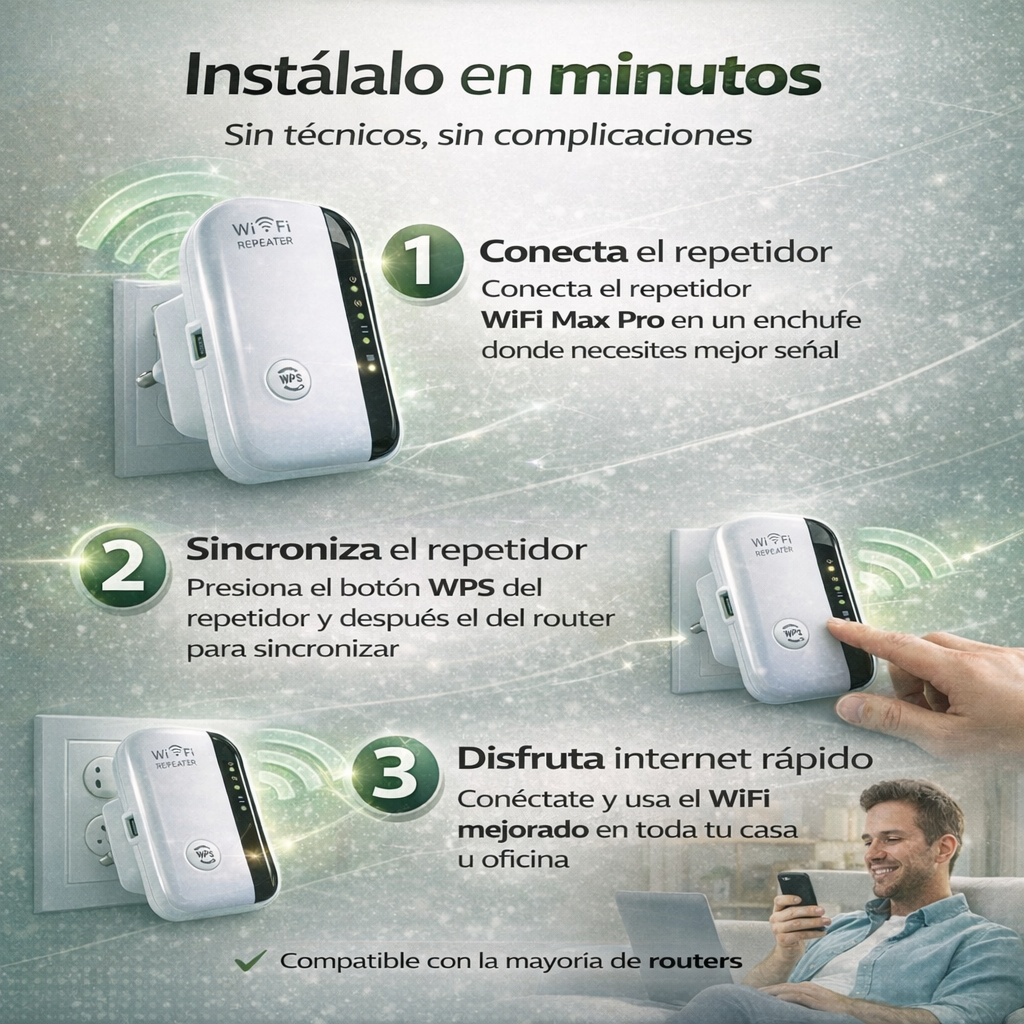 Repetidor WiFi Max Pro - potencia y mejora inmediata
