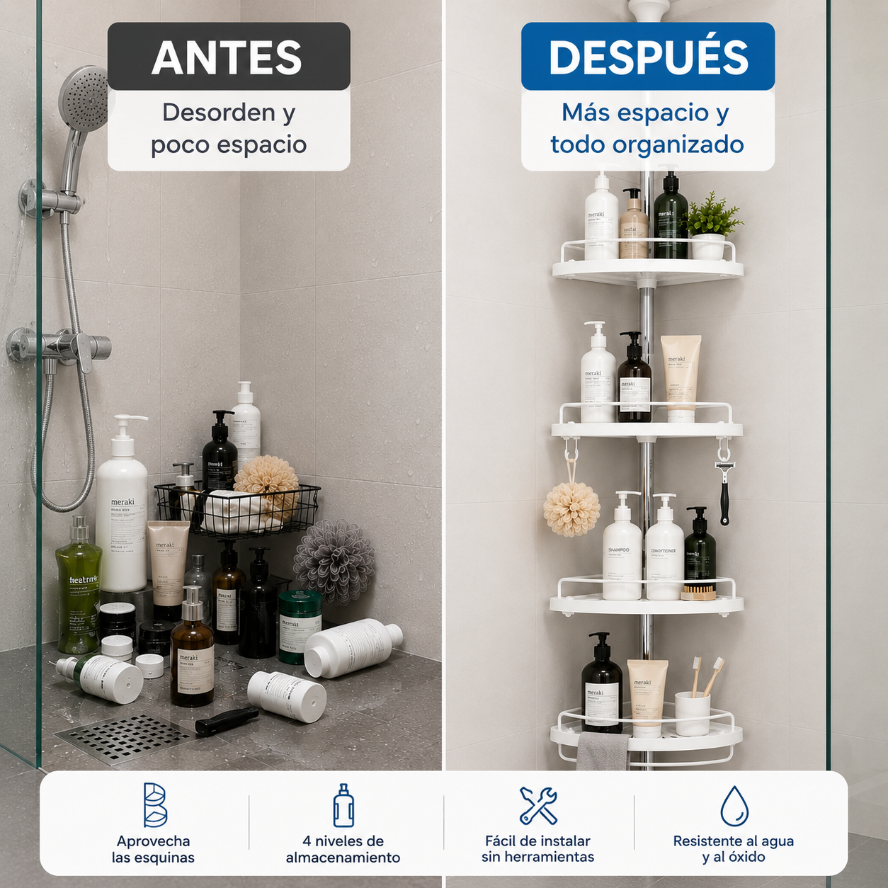 Esquinero Organizador de Baño