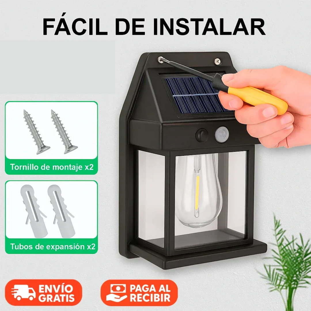 2x1 - Lámpara Solar de Pared 100 LED – Iluminación sin cables y sin cuentas