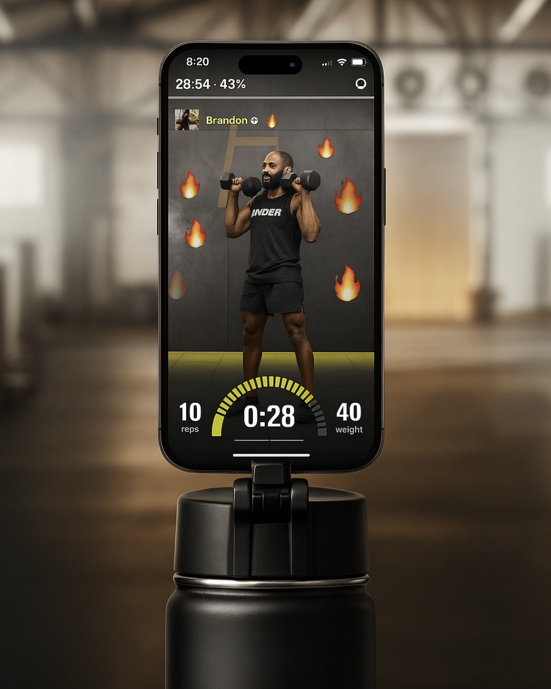 Combo vida activa: audífonos inalámbricos y termo con soporte magnético