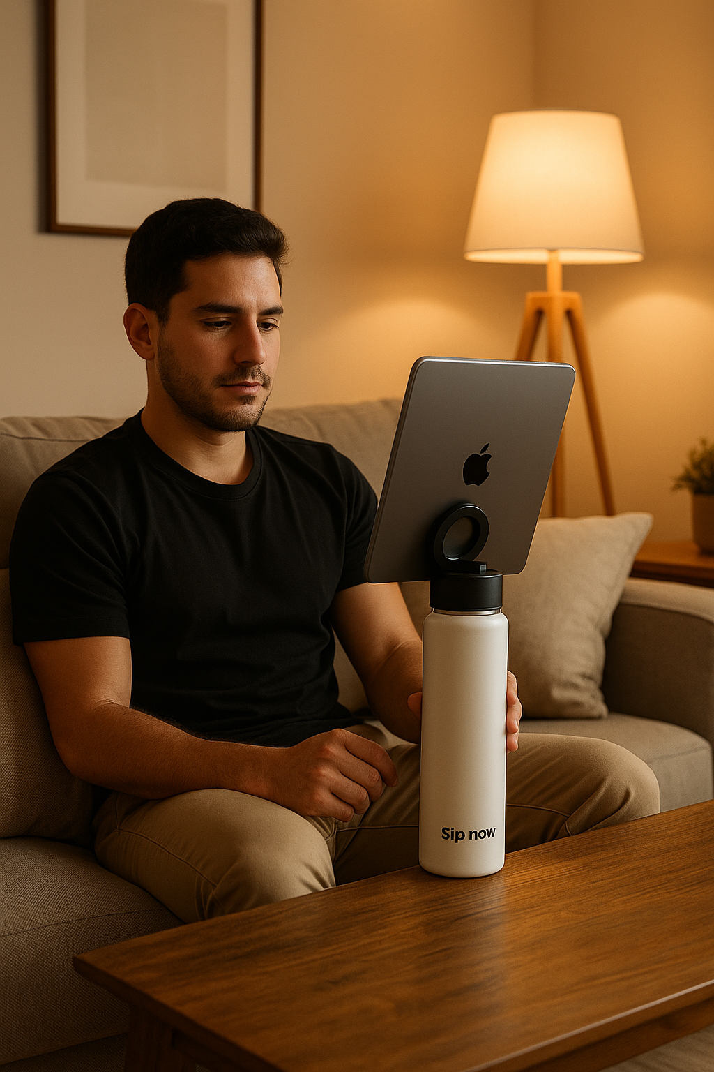 Combo vida activa: audífonos inalámbricos y termo con soporte magnético