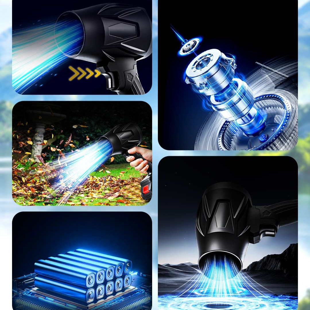 TurboBlow 98™ - Soplador inalámbrico Potencia y limpieza al instante, sin cables ni esfuerzo