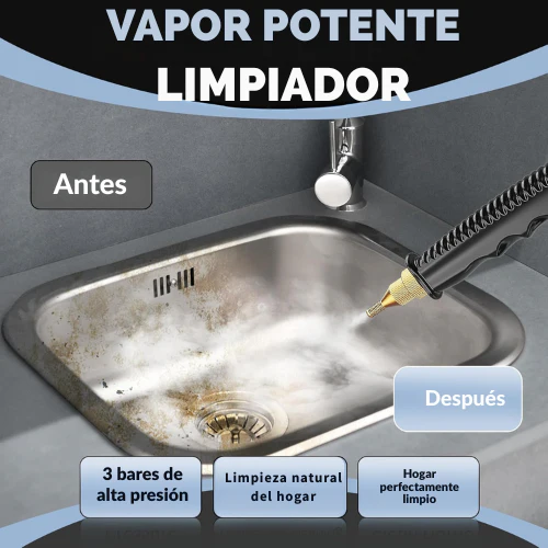 Vapor Pro— Limpieza profunda en minutos, sin químicos